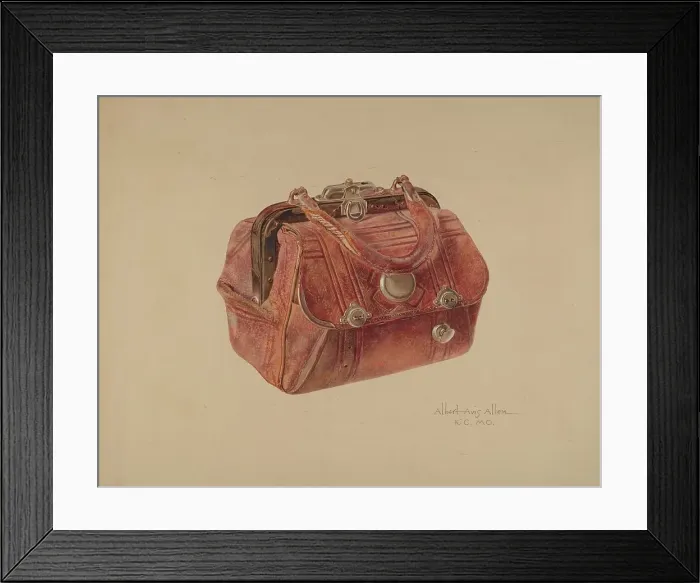 Framed Print : Hand Bag, 1935 / 1942. Creator: Albert Allen Framed Print : Hand Bag, 1935 / 1942. Creator: Albert Allen