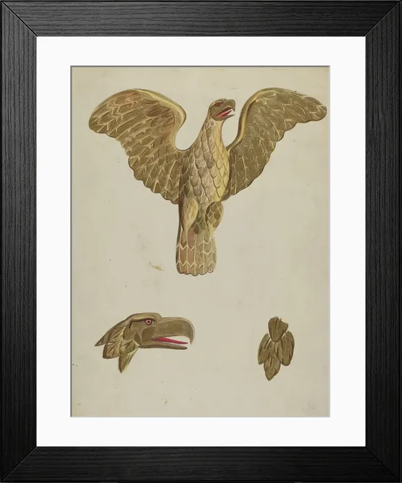 Framed Print : Gilt Eagle, c. 1936. Creator: James Vail Framed Print : Gilt Eagle, c. 1936. Creator: James Vail