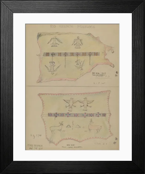 Framed Print : Hide Robes, 1935. Creator: Mary Berner Framed Print : Hide Robes, 1935. Creator: Mary Berner