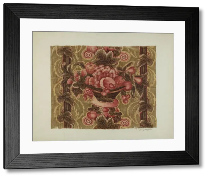 Framed Print : Printed Textiles, c. 1939. Creator: Jenny Almgren Framed Print : Printed Textiles, c. 1939. Creator: Jenny Almgren