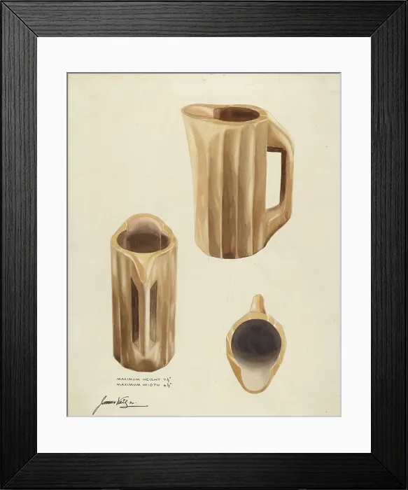 Framed Print : Bishop Hill: Pitcher, c. 1936. Creator: James Vail Framed Print : Bishop Hill: Pitcher, c. 1936. Creator: James Vail