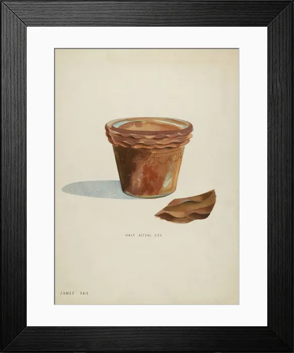 Framed Print : Flower Pot, c. 1936. Creator: James Vail Framed Print : Flower Pot, c. 1936. Creator: James Vail