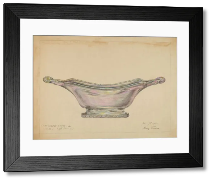 Framed Print : Cake Basket, 1936. Creator: Mary Berner Framed Print : Cake Basket, 1936. Creator: Mary Berner