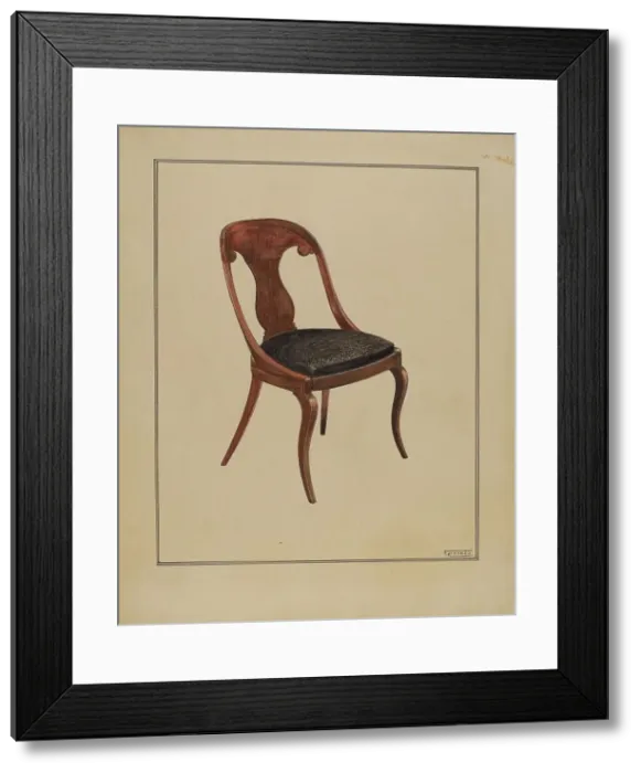 Framed Print : Side Chair, c. 1940. Creator: Francisco Alvarez Framed Print : Side Chair, c. 1940. Creator: Francisco Alvarez