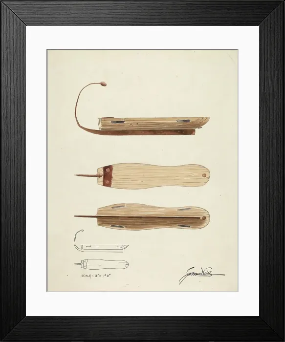 Framed Print : Bishop Hill: Skate, 1936. Creator: James Vail Framed Print : Bishop Hill: Skate, 1936. Creator: James Vail