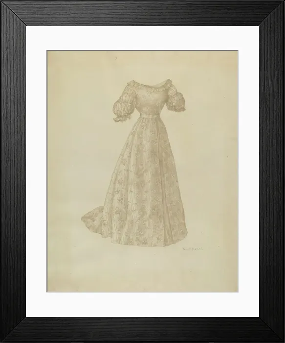 Framed Print : Wedding Dress, c. 1937. Creator: Linnet Alward Framed Print : Wedding Dress, c. 1937. Creator: Linnet Alward