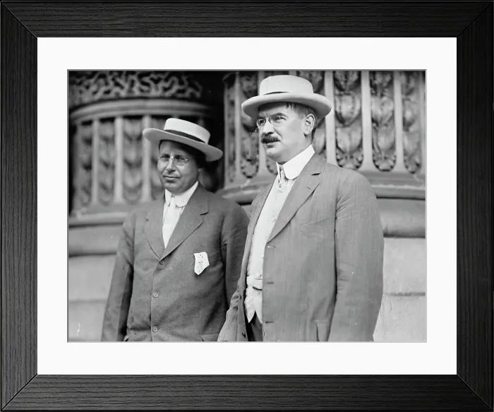 Framed Print : Democratic National Convention - Governor James Cox of Ohio; Rep. J.J. Fitzgerald of New York, 1912. Creator: Harris & Ewing. Democratic National Convention - Governor James Cox of Ohio; Rep. J.J. Fitzgerald of New York, 1912