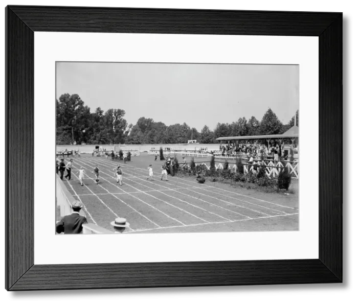 Framed Print : Boy Scouts - Field Sports, 1914. Creator: Harris & Ewing. Boy Scouts - Field Sports, 1914. Creator: Harris & Ewing