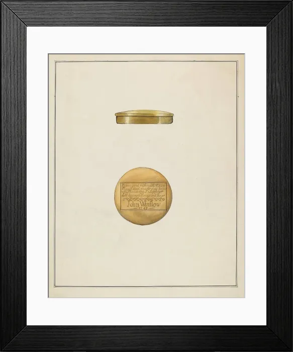 Framed Print : Snuff Box, c. 1936. Creator: Madeline Arnold Framed Print : Snuff Box, c. 1936. Creator: Madeline Arnold