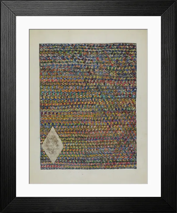 Framed Print : Silk Patchwork Quilt, c. 1936. Creator: Florence Elizabeth Atkins Framed Print : Silk Patchwork Quilt, c. 1936. Creator: Florence Elizabeth Atkins