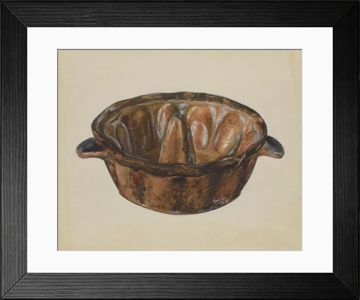 Framed Print : Cake Mold, 1937. Creator: Randolph Atkinson Framed Print : Cake Mold, 1937. Creator: Randolph Atkinson
