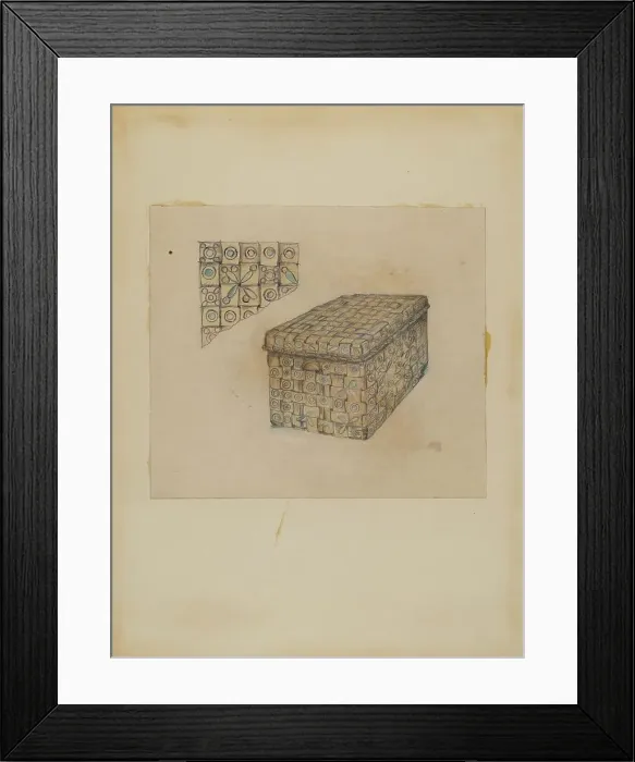 Framed Print : Basket, 1935 / 1942. Creator: Mary Berner Framed Print : Basket, 1935 / 1942. Creator: Mary Berner