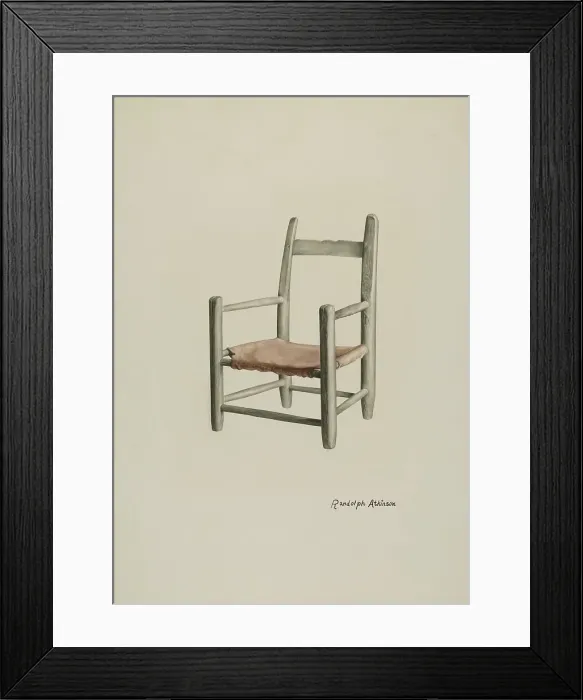Framed Print : Child's Chair, c. 1940. Creator: Randolph Atkinson Framed Print : Child's Chair, c. 1940. Creator: Randolph Atkinson