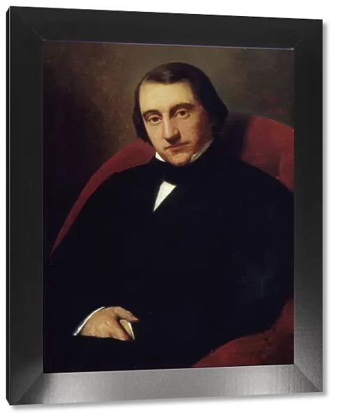 Portrait of Ernest Renan, 1860. Creator: Henry Scheffer