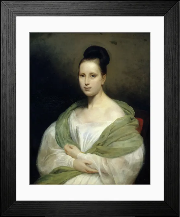 Framed Print : Portrait of Adelaide Rousseau-Scheffer, c1830. Creator: Henry Scheffer Framed Print : Portrait of Adelaide Rousseau-Scheffer, c1830. Creator: Henry Scheffer
