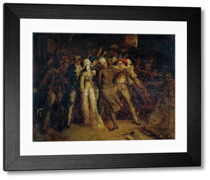 Framed Print : Arrest of Charlotte Corday, c1830. Creator: Henry Scheffer Framed Print : Arrest of Charlotte Corday, c1830. Creator: Henry Scheffer