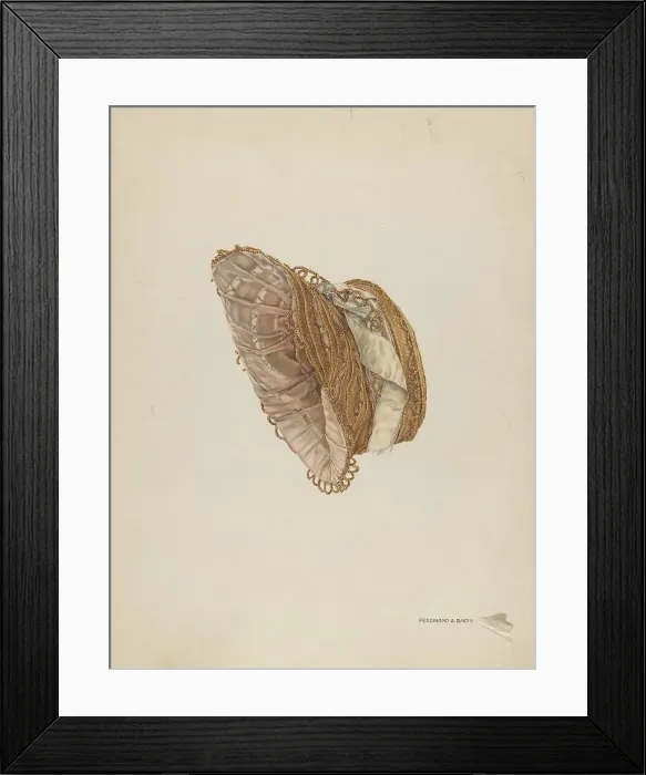 Framed Print : Straw Bonnet, c. 1939. Creator: Ferdinand Badin Framed Print : Straw Bonnet, c. 1939. Creator: Ferdinand Badin