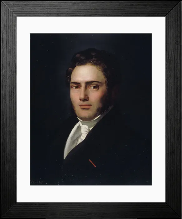 Framed Print : Portrait of Saint-Amand Bazard, 1821. Creator: Henry Scheffer Framed Print : Portrait of Saint-Amand Bazard, 1821. Creator: Henry Scheffer