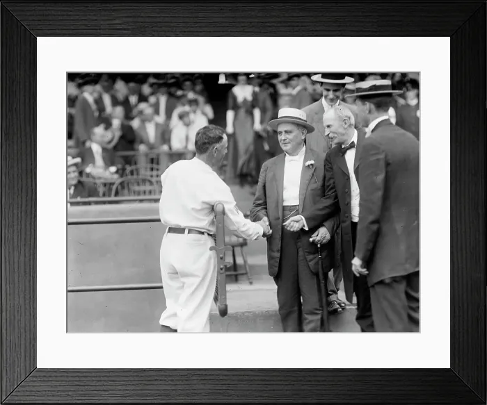 Framed Print : Baseball, Professional, Champ Clark, Shaking Hands with Clark Griffith, 1912. Creator: Harris & Ewing. Baseball, Professional, Champ Clark, Shaking Hands with Clark Griffith, 1912. Creator: Harris & Ewing Framed Print : Baseball, Professional, Champ Clark, Shaking Hands with Clark Griffith, 1912. Creator: Harris & Ewing. Baseball, Professional, Champ Clark, Shaking Hands with Clark Griffith, 1912. Creator: Harris & Ewing