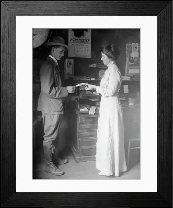 Framed Print : Boy Scouts - Postal Savings; Scouts Depositing, 1913. Creator: Harris & Ewing. Boy Scouts - Postal Savings; Scouts Depositing, 1913. Creator: Harris & Ewing Framed Print : Boy Scouts - Postal Savings; Scouts Depositing, 1913. Creator: Harris & Ewing. Boy Scouts - Postal Savings; Scouts Depositing, 1913. Creator: Harris & Ewing