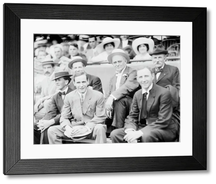 Framed Print : Baseball, Professional, Champ Clark, with Son Bennett, Left Center, 1912. Creator: Harris & Ewing. Baseball, Professional, Champ Clark, with Son Bennett, Left Center, 1912. Creator: Harris & Ewing Framed Print : Baseball, Professional, Champ Clark, with Son Bennett, Left Center, 1912. Creator: Harris & Ewing. Baseball, Professional, Champ Clark, with Son Bennett, Left Center, 1912. Creator: Harris & Ewing