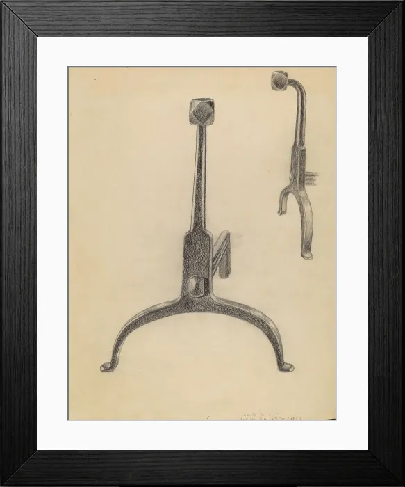 Framed Print : Andirons, 1935 / 1942. Creator: Gerald Bernhardt Framed Print : Andirons, 1935 / 1942. Creator: Gerald Bernhardt