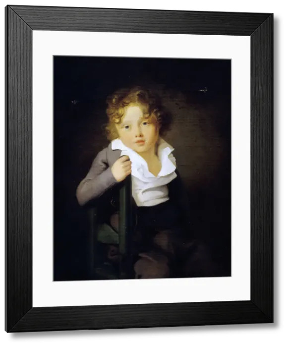 Framed Print : Portrait of Ary Scheffer as a child, c1800. Creator: Johann Bernhard Scheffer Framed Print : Portrait of Ary Scheffer as a child, c1800. Creator: Johann Bernhard Scheffer
