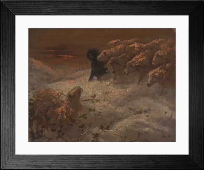 Framed Print : Sheep. Creator: August Friedrich Albrecht Schenck Framed Print : Sheep. Creator: August Friedrich Albrecht Schenck
