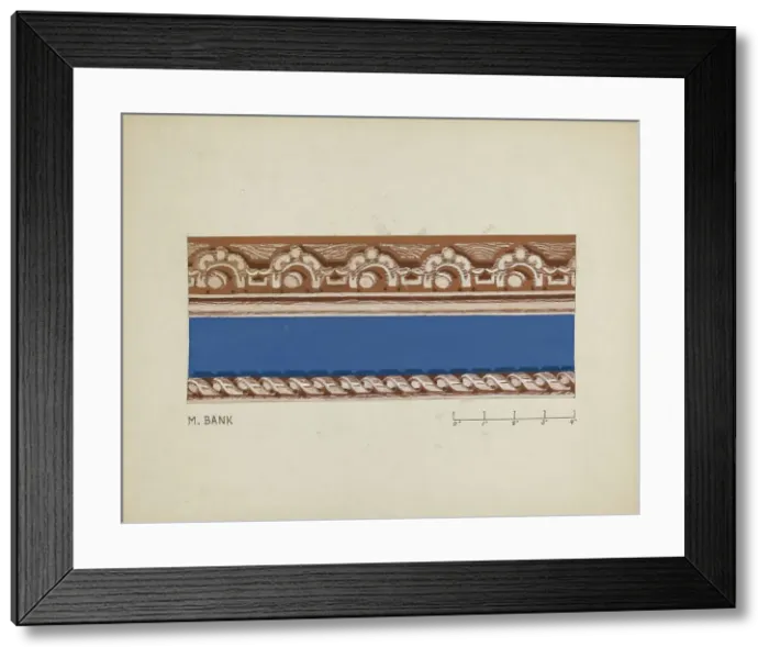 Framed Print : Wall Paper Border, c. 1937. Creator: Moses Bank Framed Print : Wall Paper Border, c. 1937. Creator: Moses Bank