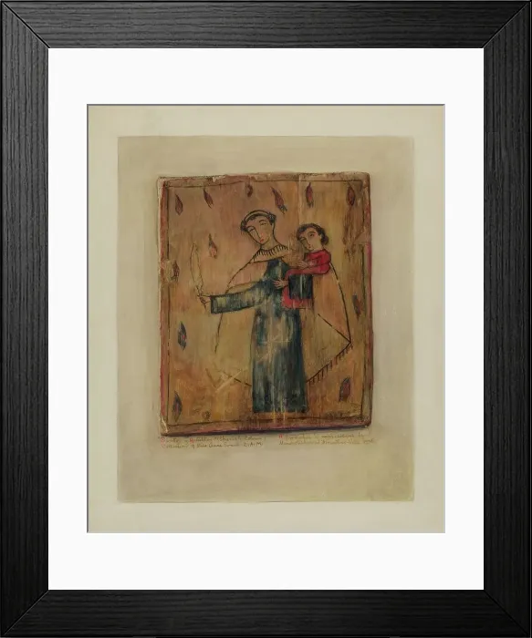 Framed Print : Santos Retablos, 1936. Creator: Maude Valle Framed Print : Santos Retablos, 1936. Creator: Maude Valle