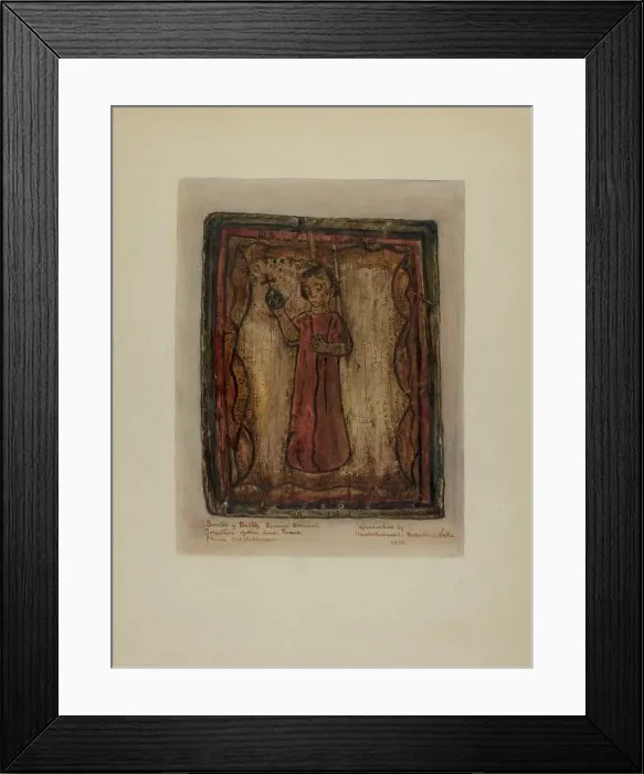Framed Print : Santo, 1936. Creator: Maude Valle Framed Print : Santo, 1936. Creator: Maude Valle