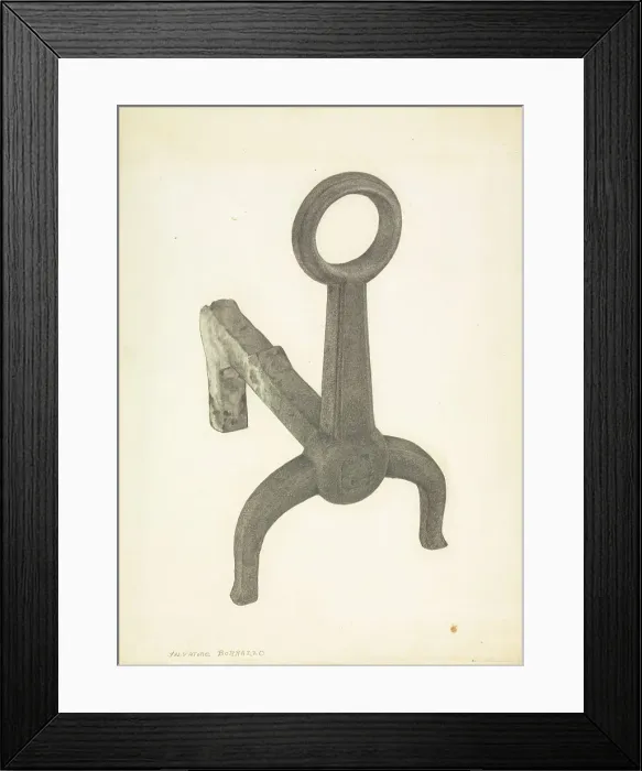 Framed Print : Andiron, 1935 / 1942. Creator: Salvatore Borrazzo Framed Print : Andiron, 1935 / 1942. Creator: Salvatore Borrazzo