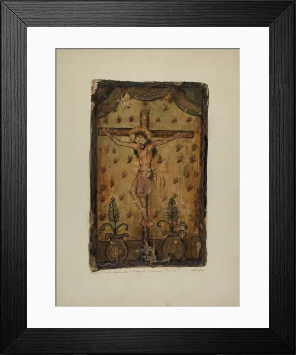 Framed Print : Santos Retablos, 1936. Creator: Maude Valle Framed Print : Santos Retablos, 1936. Creator: Maude Valle
