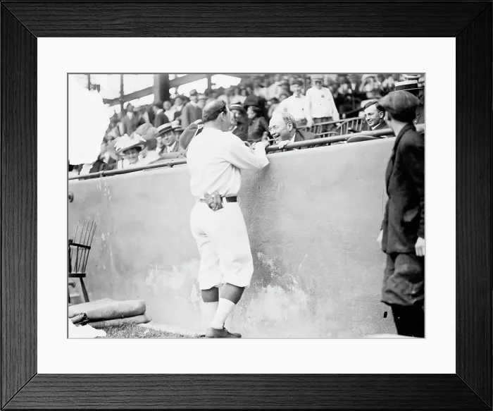 Framed Print : Baseball, Professional - Dutch Schaeffer Talking To Vice President Sherman, 1912. Creator: Harris & Ewing. Baseball, Professional - Dutch Schaeffer Talking To Vice President Sherman, 1912. Creator: Harris & Ewing Framed Print : Baseball, Professional - Dutch Schaeffer Talking To Vice President Sherman, 1912. Creator: Harris & Ewing. Baseball, Professional - Dutch Schaeffer Talking To Vice President Sherman, 1912. Creator: Harris & Ewing
