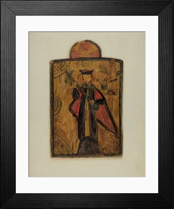 Framed Print : Santo, 1936. Creator: Maude Valle Framed Print : Santo, 1936. Creator: Maude Valle