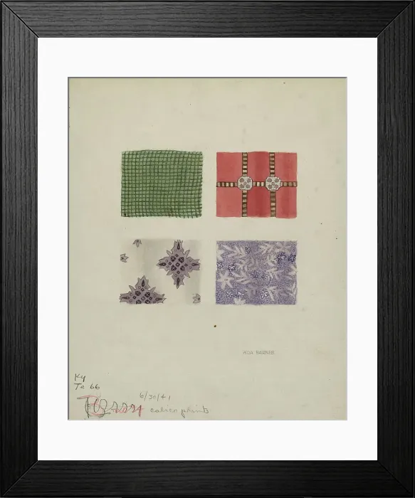 Framed Print : Calico Prints, 1941. Creator: Ada Barnes Framed Print : Calico Prints, 1941. Creator: Ada Barnes