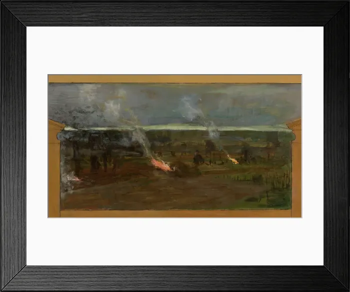 Framed Print : Sketch for the town hall of Vanves. View of Vanves with Fort de Vanves, 1902. Creator: Paul Leon Felix Schmitt Framed Print : Sketch for the town hall of Vanves. View of Vanves with Fort de Vanves, 1902. Creator: Paul Leon Felix Schmitt