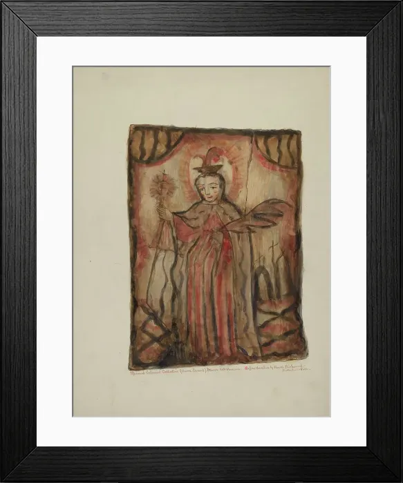 Framed Print : Santos Retablos, 1935 / 1942. Creator: Maude Valle Framed Print : Santos Retablos, 1935 / 1942. Creator: Maude Valle