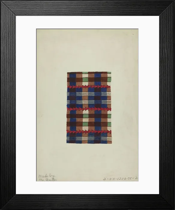 Framed Print : Quilt, 1935 / 1942. Creator: Cleon Barton Framed Print : Quilt, 1935 / 1942. Creator: Cleon Barton
