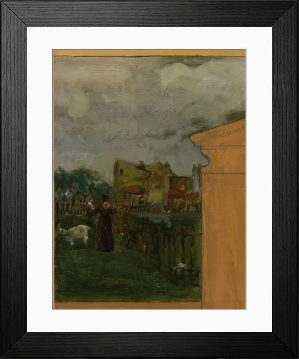 Framed Print : Sketch for the town hall of Vanves. View of Vanves with Fort de Vanves, 1902. Creator: Paul Leon Felix Schmitt Framed Print : Sketch for the town hall of Vanves. View of Vanves with Fort de Vanves, 1902. Creator: Paul Leon Felix Schmitt