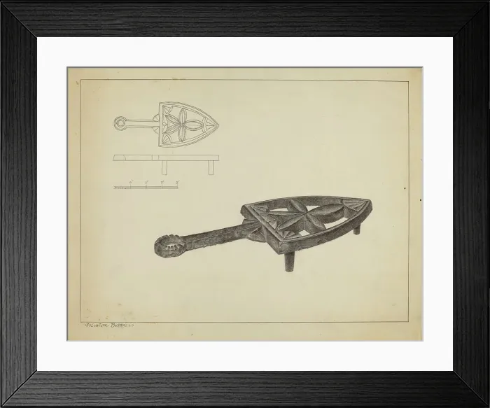 Framed Print : Flat Iron Holder, c. 1937. Creator: Salvatore Borrazzo Framed Print : Flat Iron Holder, c. 1937. Creator: Salvatore Borrazzo