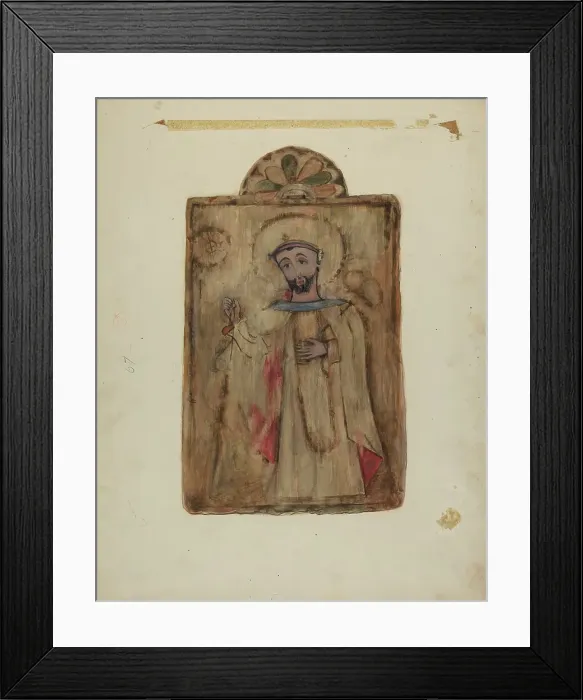 Framed Print : Santos Retablos, 1936. Creator: Maude Valle Framed Print : Santos Retablos, 1936. Creator: Maude Valle