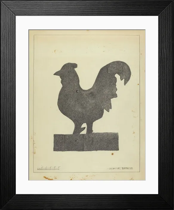 Framed Print : Weather Vane, c. 1936. Creator: Salvatore Borrazzo Framed Print : Weather Vane, c. 1936. Creator: Salvatore Borrazzo