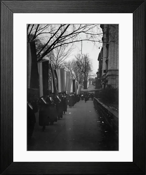 Framed Print : Woman Suffrage - Pickets, 1917. Creator: Harris & Ewing. Woman Suffrage - Pickets, 1917. Creator: Harris & Ewing Framed Print : Woman Suffrage - Pickets, 1917. Creator: Harris & Ewing. Woman Suffrage - Pickets, 1917. Creator: Harris & Ewing