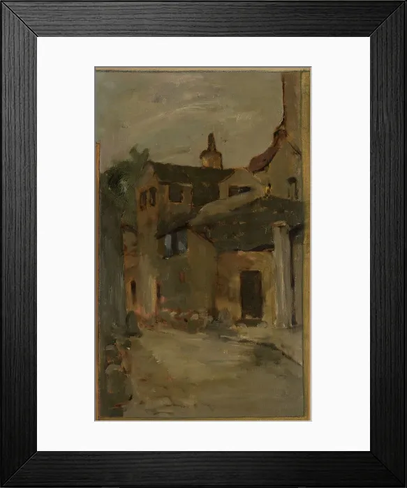 Framed Print : Sketch for the town hall of Vanves. Views of Vanves with the Church of Vanves, 1902. Creator: Paul Leon Felix Schmitt Framed Print : Sketch for the town hall of Vanves. Views of Vanves with the Church of Vanves, 1902. Creator: Paul Leon Felix Schmitt