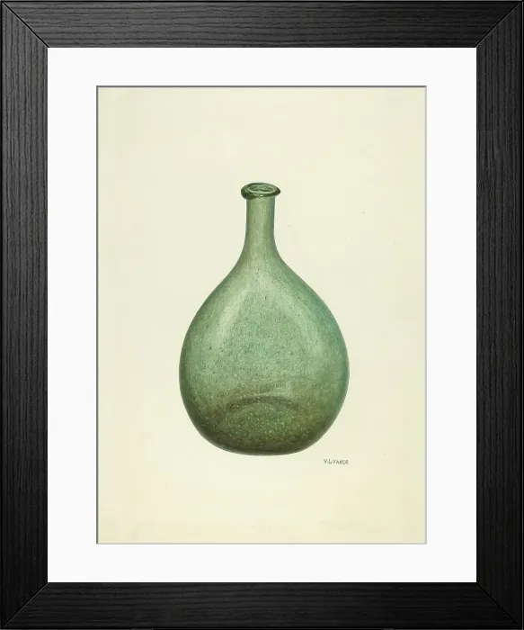 Framed Print : Bottle, 1935 / 1942. Creator: V. L. Vance Framed Print : Bottle, 1935 / 1942. Creator: V. L. Vance