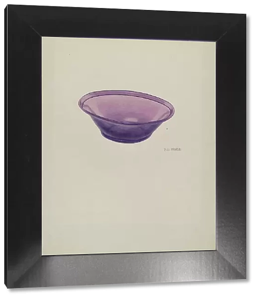 Amethyst Glass Bowl, c. 1940. Creator: V. L. Vance