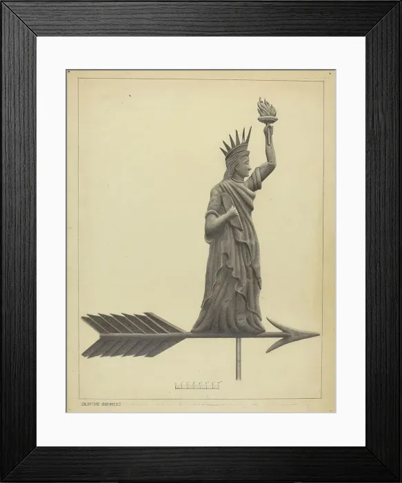 Framed Print : Weather Vane, c. 1937. Creator: Salvatore Borrazzo Framed Print : Weather Vane, c. 1937. Creator: Salvatore Borrazzo