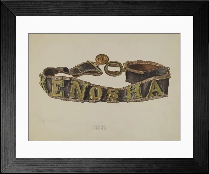Framed Print : Fireman's Belt, 1938. Creator: George Bobholz Framed Print : Fireman's Belt, 1938. Creator: George Bobholz