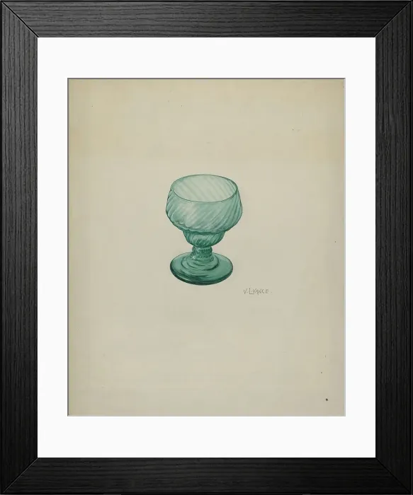 Framed Print : Glass, 1935 / 1942. Creator: V. L. Vance Framed Print : Glass, 1935 / 1942. Creator: V. L. Vance